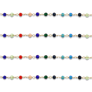 Componenti in acciaio inossidabile catena a rol&ograve; tonda oro-multicolore