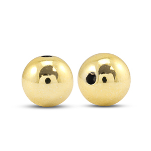 Perline metallizzate tonde 12mm oro metallico