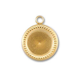 BY31&reg; Ciondoli in acciaio inossidabile con castone per SS39 chaton oro