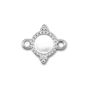 BY31&reg; Distanziatore in acciaio inossidabile con castone per SS20 fondo piatto argento