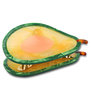 Accessori fermaglio per capelli avocado verde-giallo-oro