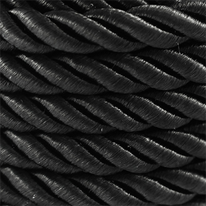 Cordoncino alla moda spirale 10mm nero