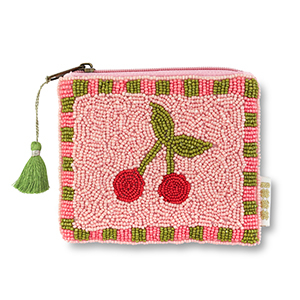 Pochette ciliegie rosa-rosso-verde