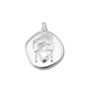 Ciondoli di metallo DQ Frida Kahlo argento antico (privo di nichel)