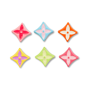 Perline di metallo smalto rombo multicolore