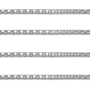 Componenti in acciaio inossidabile catena a rol&ograve; a maglia popcorn argento