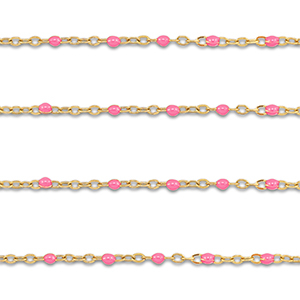 Componenti in acciaio inossidabile 1mm catena oro-rosa