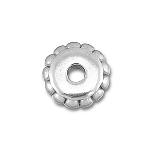 Perline in acciaio inossidabile anello 7mm argento