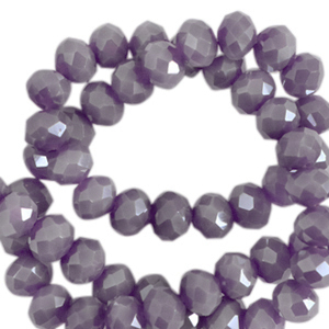 Perline sfaccettate 6x4 mm rondella viola Africano-effetto perlato