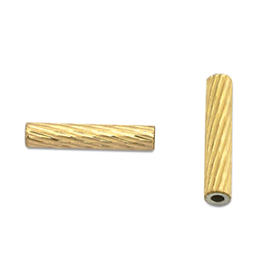 Perline in acciaio inossidabile tubo 10mm oro
