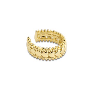 Orecchini in acciaio inossidabile ear cuff cuore oro