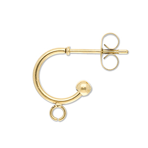 Componenti in acciaio inossidabile orecchini a cerchio con anellino oro