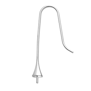 Componenti in acciaio inossidabile orecchini / monachella con terminale argento