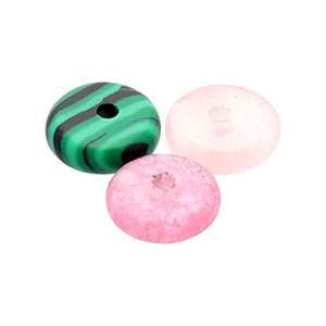 Perline in pietra naturale Quarzo rondella multicolore