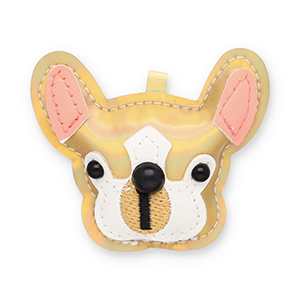 Ciondoli accattivanti cane oro effetto olografico-bianco-nero-rosa salmone