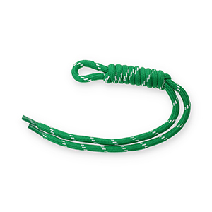 Portachiavi paracord verde-bianco