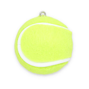 Ciondoli accattivanti palla da tennis verde lime-bianco