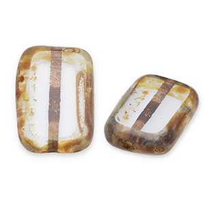 Perline Rep. Ceca TCB rettangolo 12x8mm alexandrite-travertin