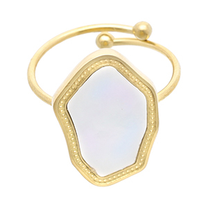 Anelli in acciaio inossidabile oro-bianco