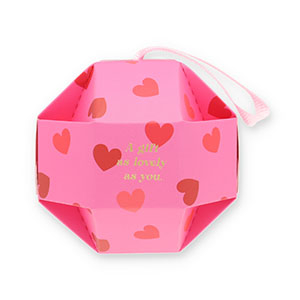 BY31&reg; Confezione regalo tonda "A gift as lovely as you" rosa-rosso-oro-rosa chiaro