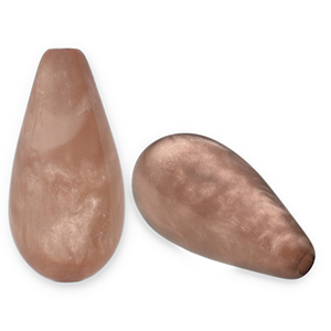 Perline Polaris Elements a forma di goccia Polmo marrone