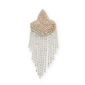 Broches con strass cristallo-beige