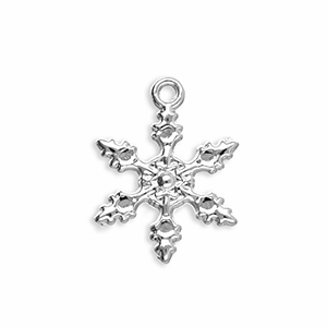 Ciondoli di metallo fiocco di neve argento
