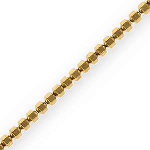 Perline di ematite esagono oro