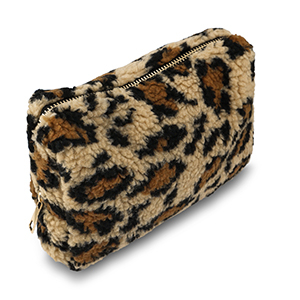 BY31&reg; Pochette teddy con stampa leopardo marrone chiaro-marrone-nero