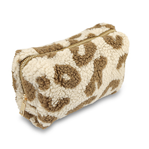 BY31&reg; Pochette teddy con stampa leopardo beige marrone-marrone