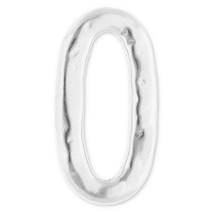 Componenti in acciaio inossidabile distanziatore ovale argento