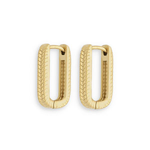 Orecchini in acciaio inossidabil a ovale oro