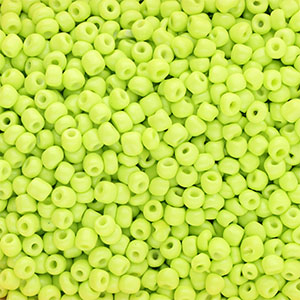 Perline di vetro rocailles 6/0 (4 mm) giallo lime