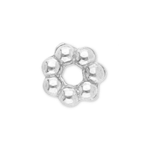 Perline in acciaio inossidabile anello separatore Bali 3mm argento