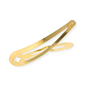 Componenti di metallo fermaglio per capelli clic clac con occhiello oro