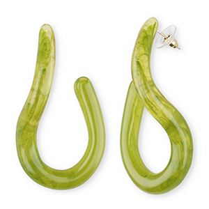 Orecchini resina alla moda verde multicolore