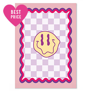 Espositori bigiotteria in cartoncino smiley viola