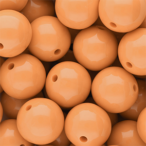 DQ Perline in acrilico 16 mm lucido Chamois orange 15-1145 TCX