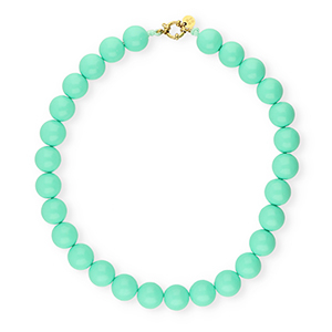 BY31&reg; Collane di perline acrilico 16mm lucido cabbage green 13-5714 TCX-oro