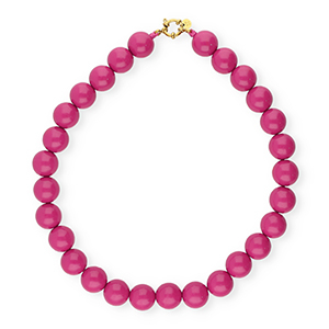 BY31&reg; Collane di perline acrilico 16mm lucido Rose violet 17-2624 TCX-oro