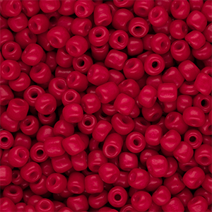 Perline di vetro rocailles 6/0 (4mm) rosso