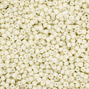 Perline di vetro rocailles 12/0 (2mm) biancastro
