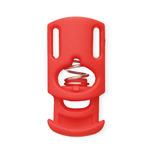 Componenti colorati chiusura stopper per cordoncino rettangolo rosso