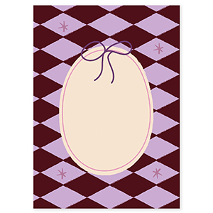 BY31&reg; Espositori bigiotteria in cartoncino ovale con fiocco marrone-viola-rosa-crema