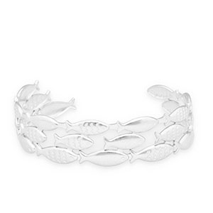 Bracciali in acciaio inossidabile bangle pesce argento