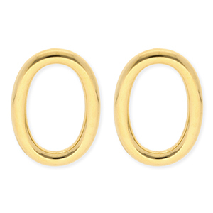BY31&reg; Orecchini in acciaio inossidabile ovale oro