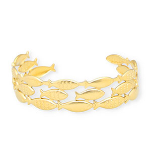 Bracciali in acciaio inossidabile bangle pesce oro