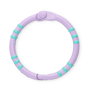 Componenti colorati anello bris&eacute; portachiavi viola chiaro-turchese