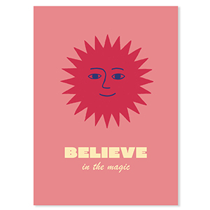 BY31&reg; Espositori bigiotteria in cartoncino "Believe in the magic" rosso-rosa corallo-giallo-blu