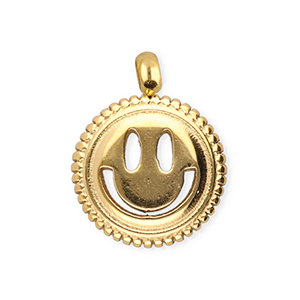 BY31&reg; Ciondoli in acciaio inossidabile smiley oro